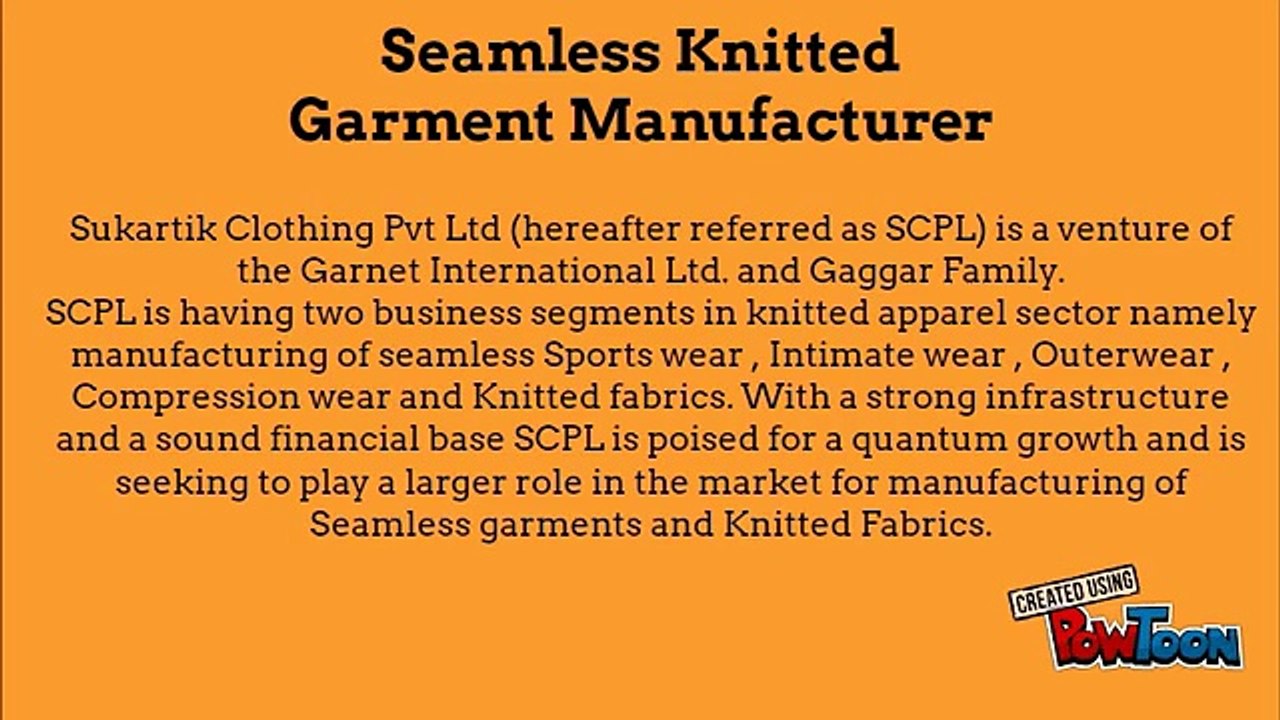 Sukartik Best Seamless Knitted Garment Manufacturer in India