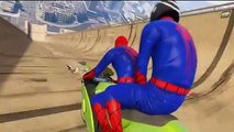 Spiderman dibujos animados sobre la moto para los niños! Poemas infantiles Canciones Videos para Niñ