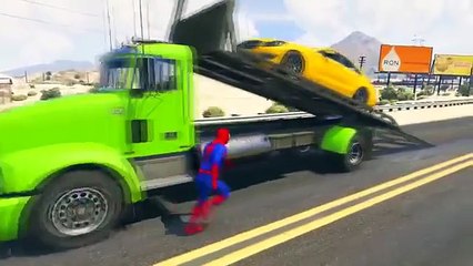 Мультик про Человек паук и Молния Маккуин и ремонт автомобилей мультик для детей 2016