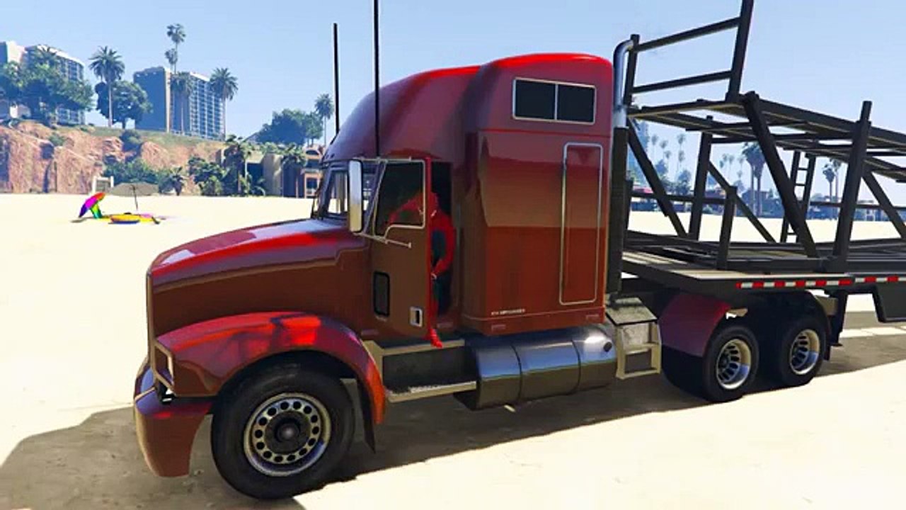 Спайдермен и Желтый отряд Молний Маквин катание на Фуре , веелый мультик игра для детей