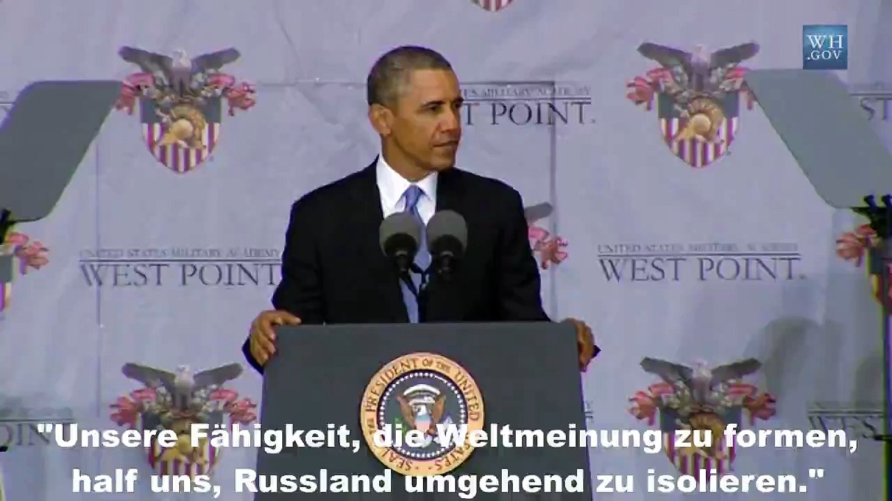 Obama West Point Mai 2014 - 'Our Ability To Shape World Opinion'