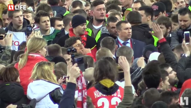 Идентификация фанатов Спартака с церемонии награждения при помощи FindFace