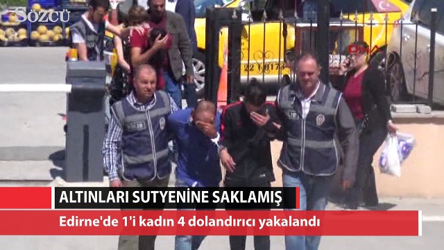 Dolandırıcı kadın aldığı altınları sütyenine saklamış