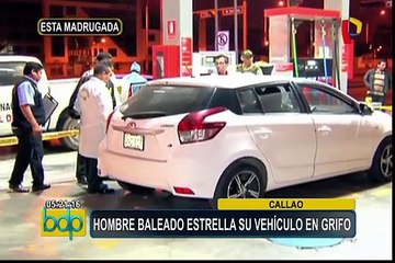 Callao: hombre baleado estrelló su vehículo en grifo