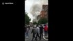 Fire brigade tackle huge blaze in central London street
