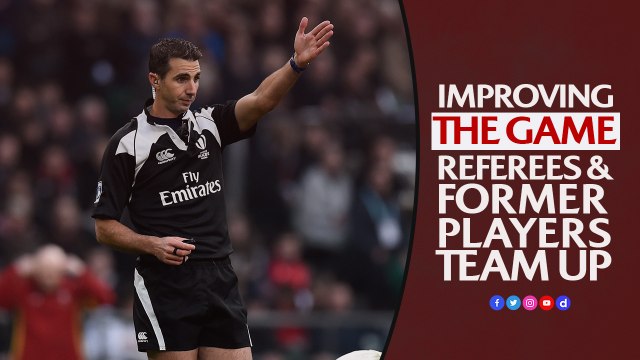 Rugby players and referees teaming up