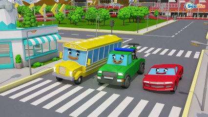 Learn Color Truck w Color Box on Parking w Cars Cartoon for Kids & Nursery Rhymes Songs for Children