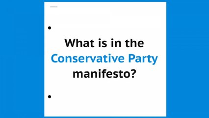 What is in the Conservative manifesto?