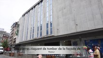 Risque de chute de pierres de la façade de l'inno de Namur
