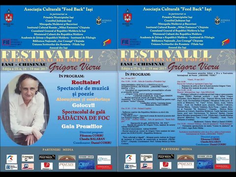 Acad. Nicolae Dabija, la deschiderea Festivalului ”Grigore Vieru” editia a-IX-a Iasi 18-19 mai 2017