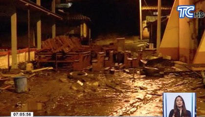 10 familias afectadas por una avalancha en Guaranda