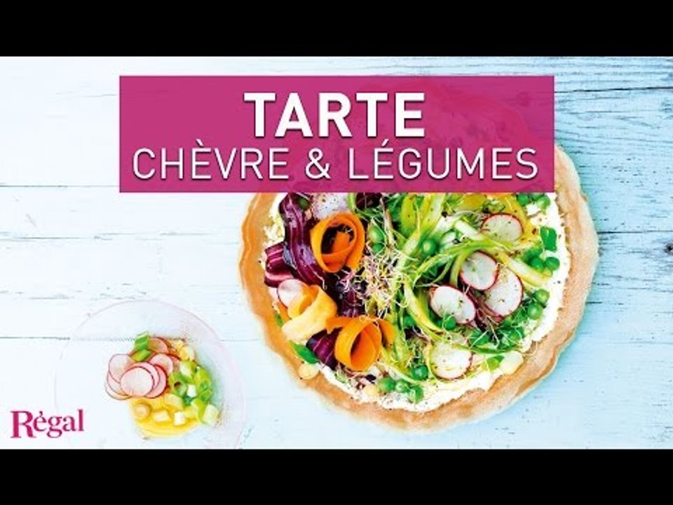 Tarte au chèvre frais et légumes de printemps | regal.fr
