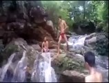 Nice diving in stream ~ funny boy