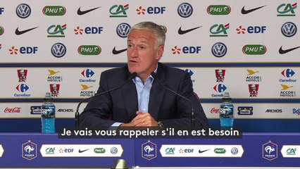 Équipe de France / Deschamps sur Benzema : "Je suis l'unique décideur"