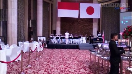 TNI AL membawakan lagu Kokoro No Tomo dalam resepsi "Japan Self-Defence Forces Day"