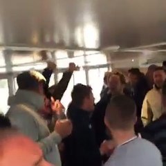 Spurs fan on a boat to Fulham 19 Feb 2017