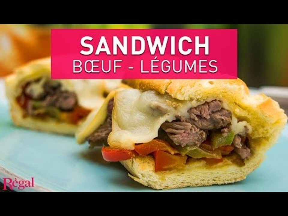 Hot-dog au boeuf, légumes grillés et fromage fondu | regal.fr