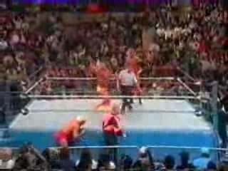 Taker and flair vs hogan and justice