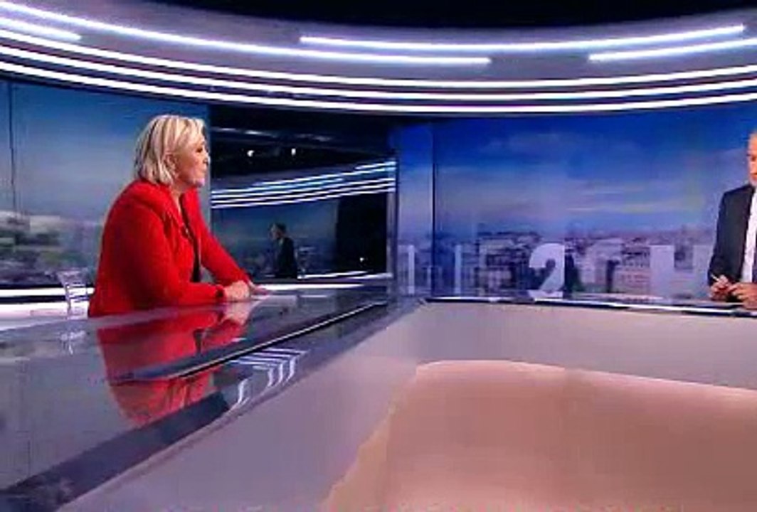 Marine Le Pen au journal de 20 H de TF1 - 180517