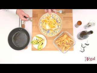 Eggs and Chips et vin rouge du Minervois | regal.fr