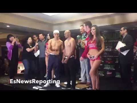 BANDIDO VARGAS VS OLRANDO SALIDO WEIGH IN & FACE OFF - EsNews Boxing