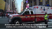 At least one dead as car hits crowd in Times Square