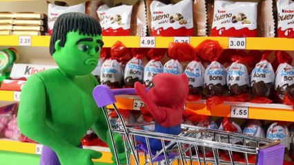 BABY HULK PLAYS WITH BABY ELSA  Frozen Play Doh Cartoon Stop Motion Superhero Prank Movies