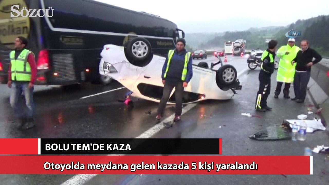 Bolu TEM’de kaza: 5 yaralı