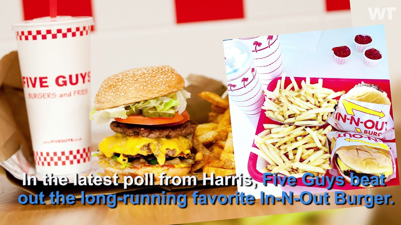 Five Guys Replaces In-N-Out As America's Favorite Burger