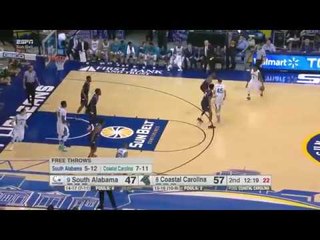 2017 Sun Belt Men's Basketball Championship Game 1 Highlights Coastal Carolina vs South Alabama