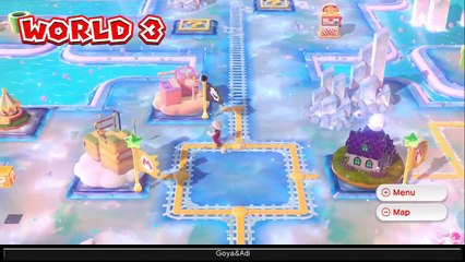 Super Mario 3D World - Part 6 HD - 100% Walkthrough  - World 3 (3-T, 3-4, 3-A, 3-5) Green Stars & Stamps