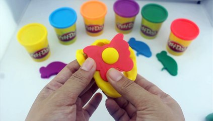 Play and Learn Colours with Play Doh Animals transform