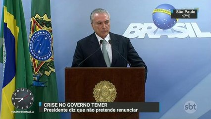 ´Não renunciarei´, afirma Michel Temer após denúncias