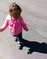 Baby Scare From Her Shadow||Funny
