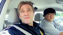 Robbie Brookside gives a driving lesson to WWE's Chinese recruits