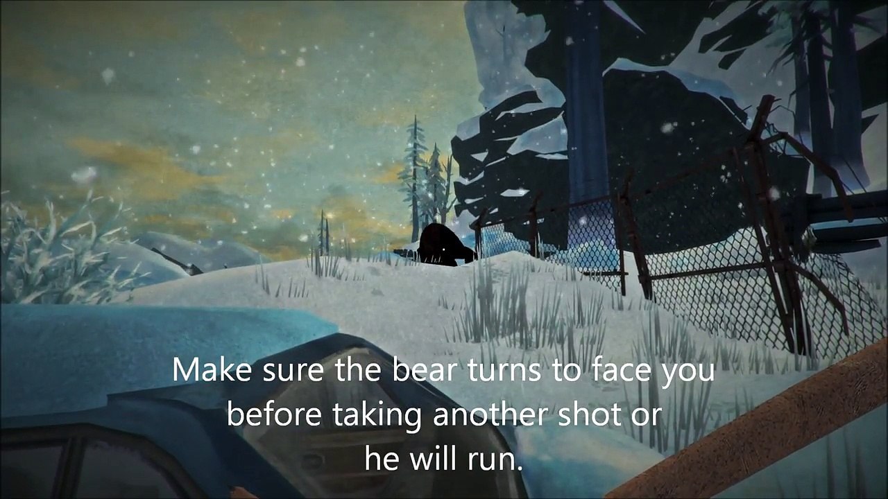 The Long Dark. Killing a bear, the turtle method.
