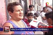 Cercado de Lima: cambista y policía heridos tras feroz  balacera