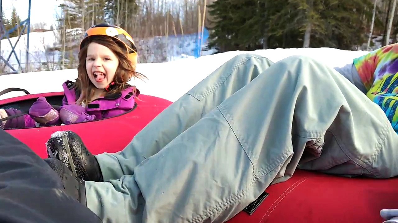 Girls Downhill Tubing - Nitehawk Ski Hill