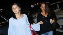 Alia Bhatt With Mother Soni Razdan Spotted at Mumbai Airport