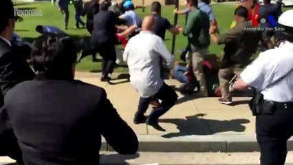 Manifestants brutalisés à Washington: Erdogan aperçu contemplant la scène