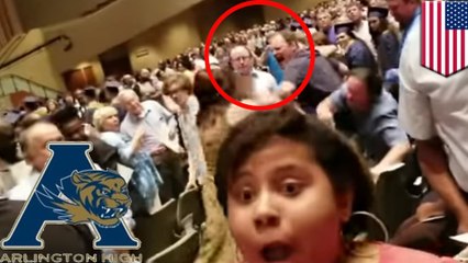 Adults battle over seats at high school graduation