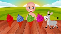 Bad BABY CRYING & Learn Colors with Colorful Ice Cream Finger Family Nursery Rhymes Songs for Kids