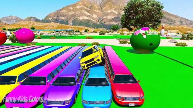 LEARN COLORS Cars on LongCars in Colours Spidermen for Kids & Video Learning Colors for Children