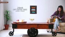 Coffee Table - Buy Zibar Loft Coffee Table (Honey Finish) Online - Wooden Street