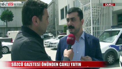 Eren Erdem'den Sözcü gazetesi önünde açıklama
