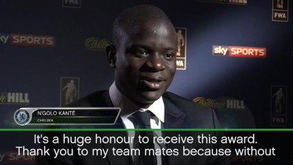 'A huge honour' to win footballer of the year - Kante