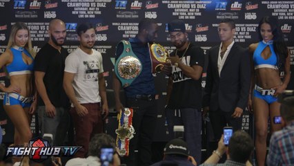 Terence Crawford vs. Felix Diaz Full Face Off Video