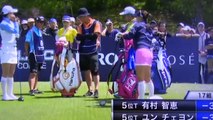【キム・ハヌル】ピンク♡ミニスカゴルフ（2017サイバーエージェントレディス2日目前半）強い女性は美しい！