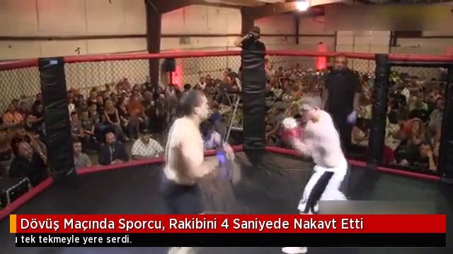Dövüş Maçında Sporcu, Rakibini 4 Saniyede Nakavt Etti