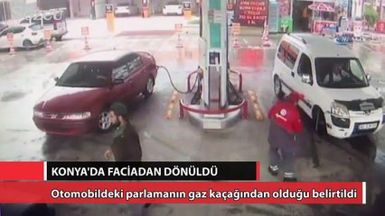 Akaryakıt istasyonunda faciadan dönüldü